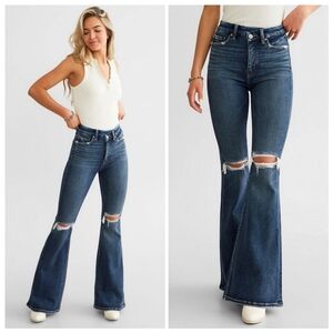 🆕️BKE Billie Super Flare Stretch Jean Baddie 70s Boho Size 26 Ambrose Y2K